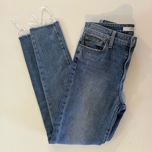 Joe's Jeans High Rise Skinny Ankle Frayed Hem Wheaton